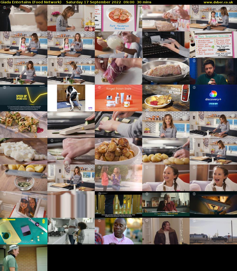 Giada Entertains (Food Network) Saturday 17 September 2022 09:00 - 09:30
