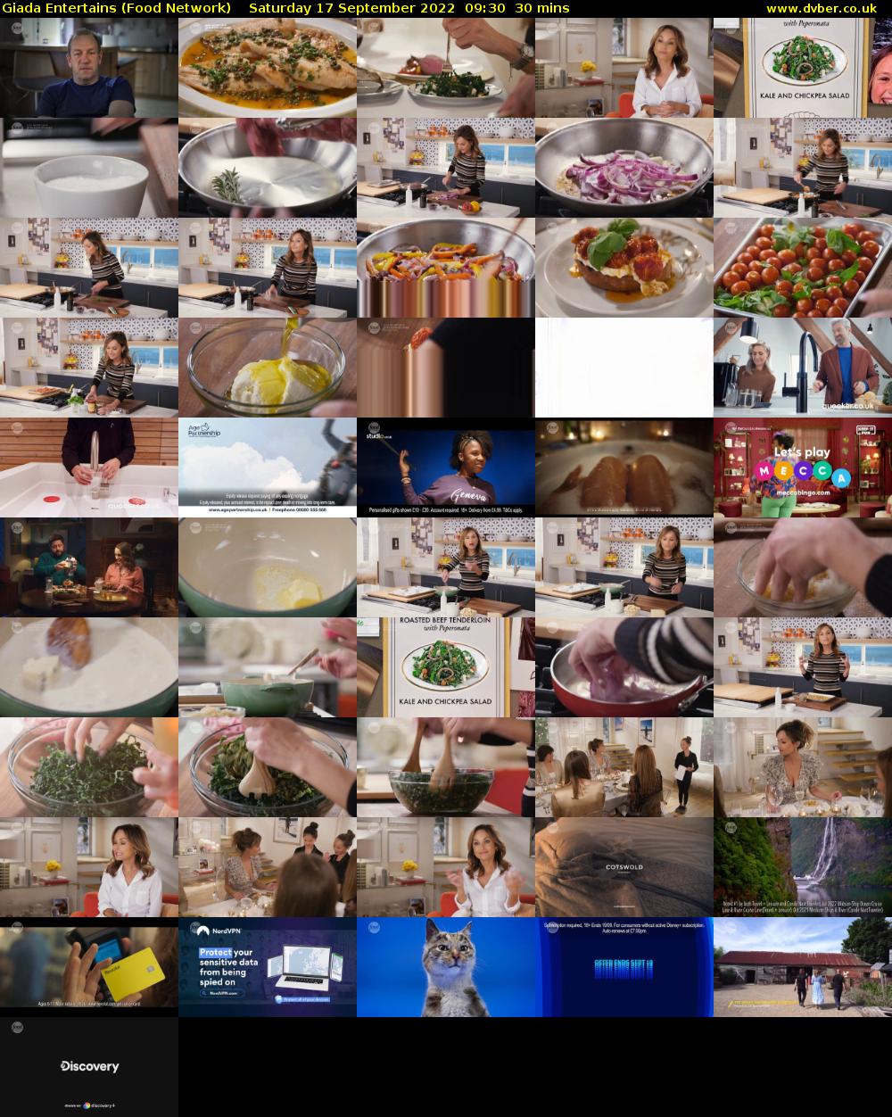 Giada Entertains (Food Network) Saturday 17 September 2022 09:30 - 10:00