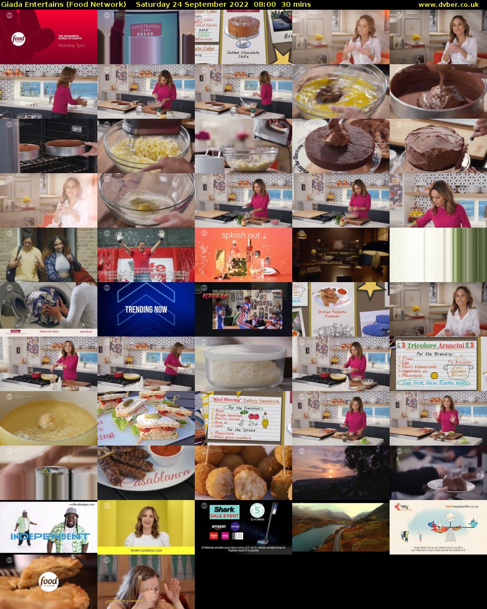 Giada Entertains (Food Network) Saturday 24 September 2022 08:00 - 08:30