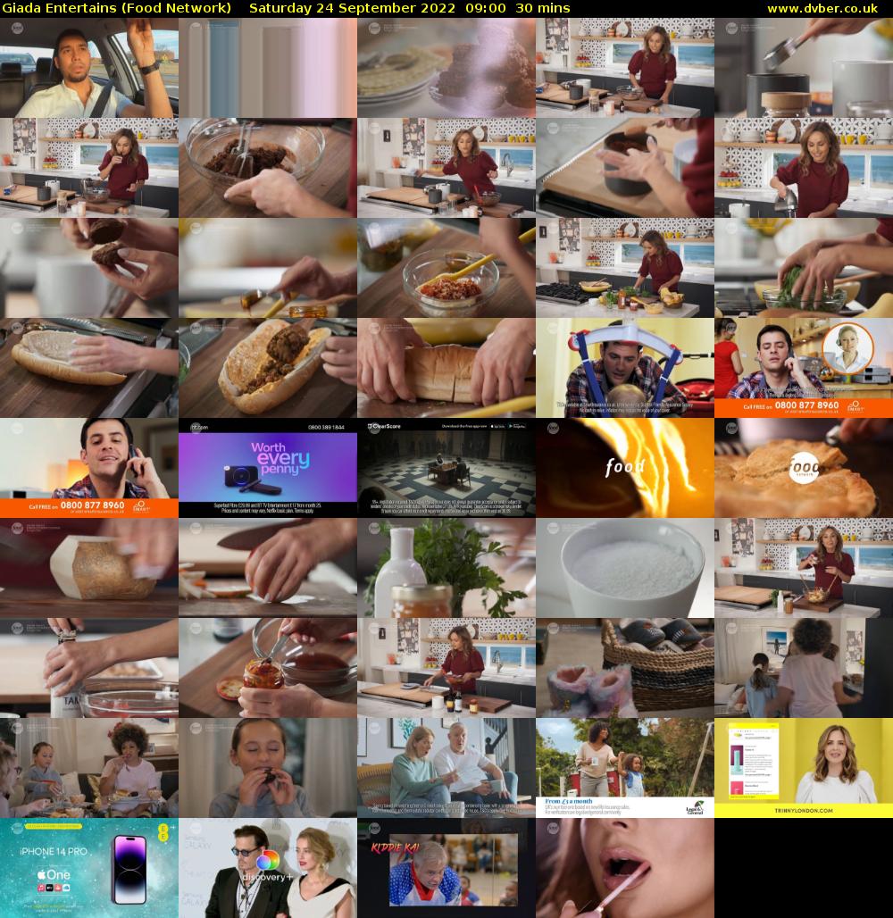 Giada Entertains (Food Network) Saturday 24 September 2022 09:00 - 09:30