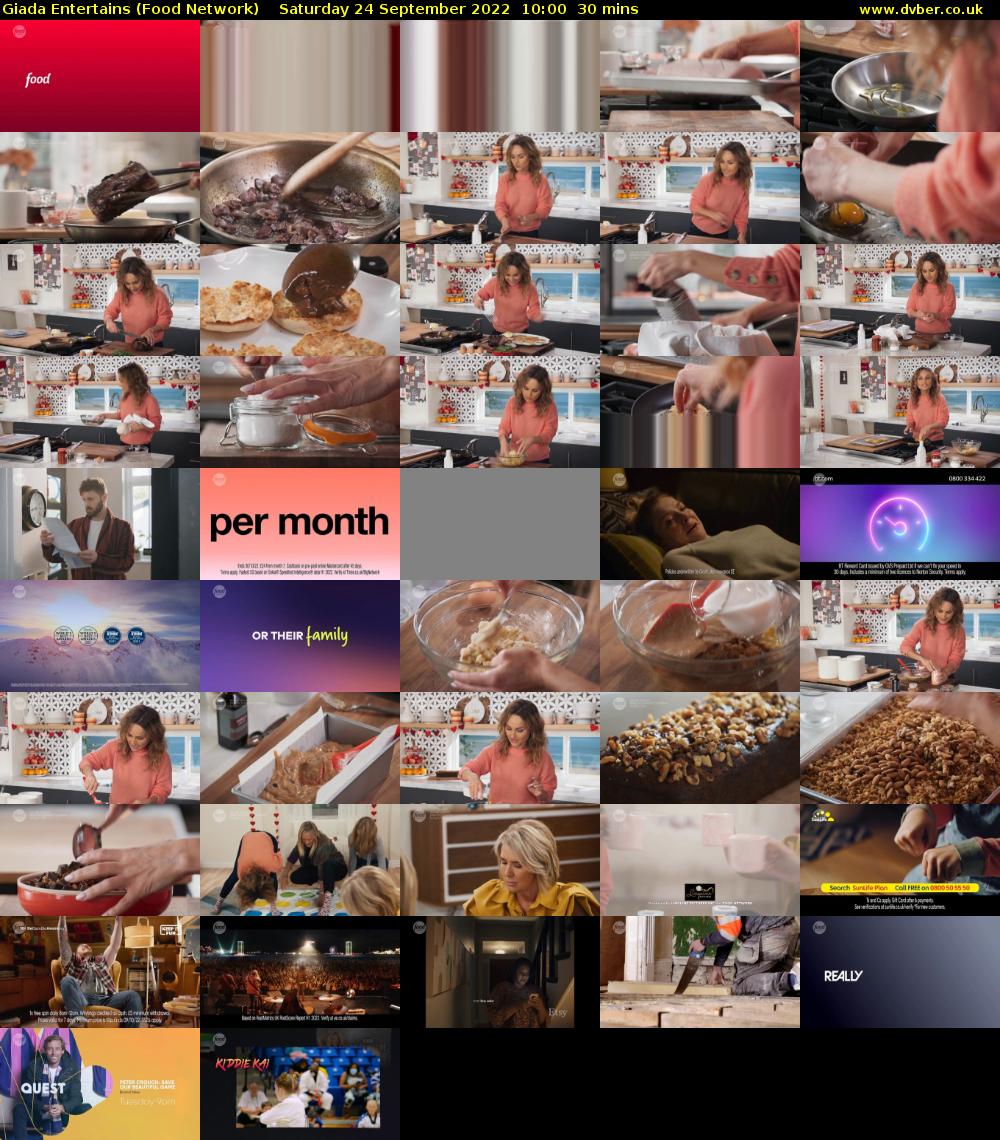 Giada Entertains (Food Network) Saturday 24 September 2022 10:00 - 10:30