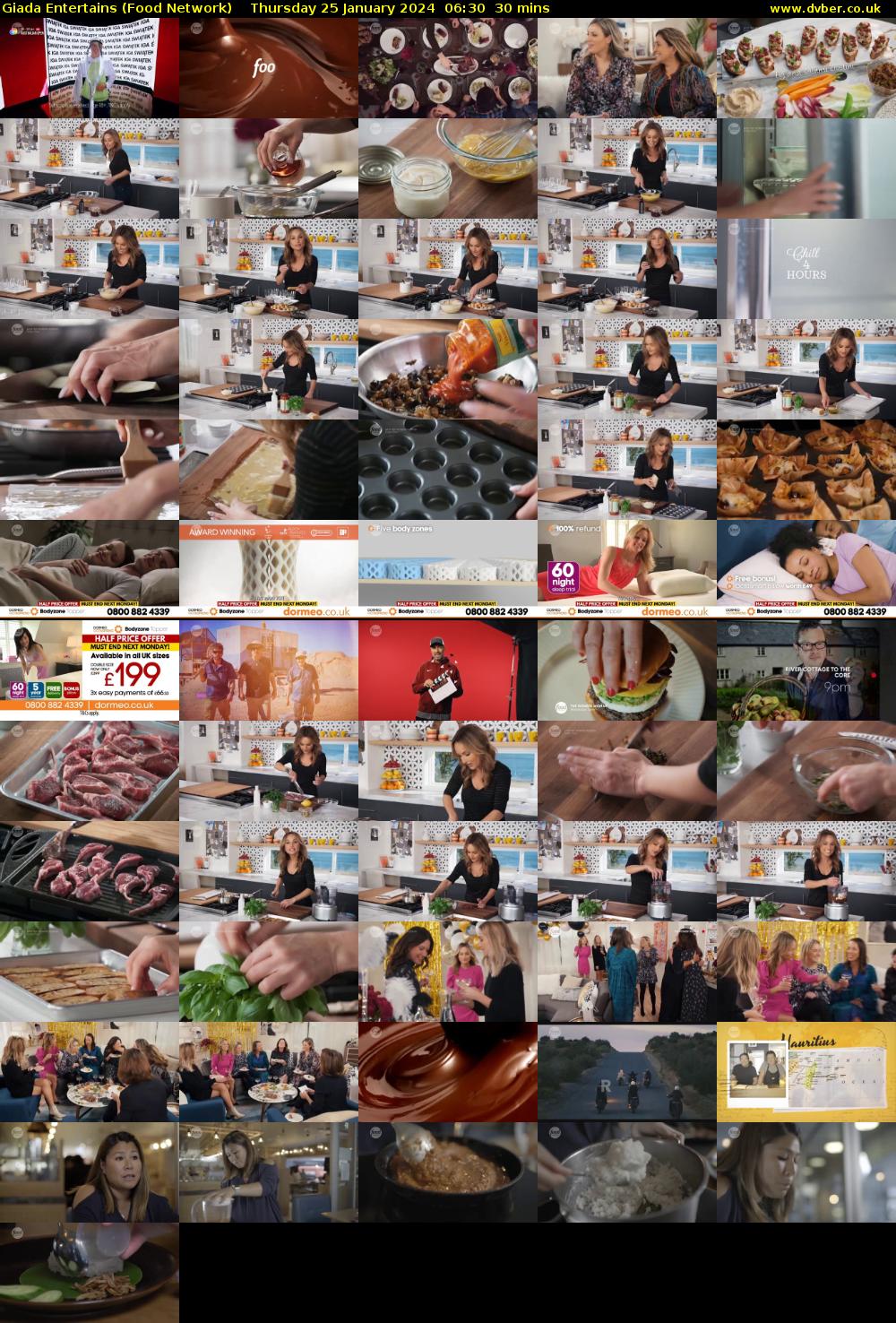 Giada Entertains (Food Network) Thursday 25 January 2024 06:30 - 07:00
