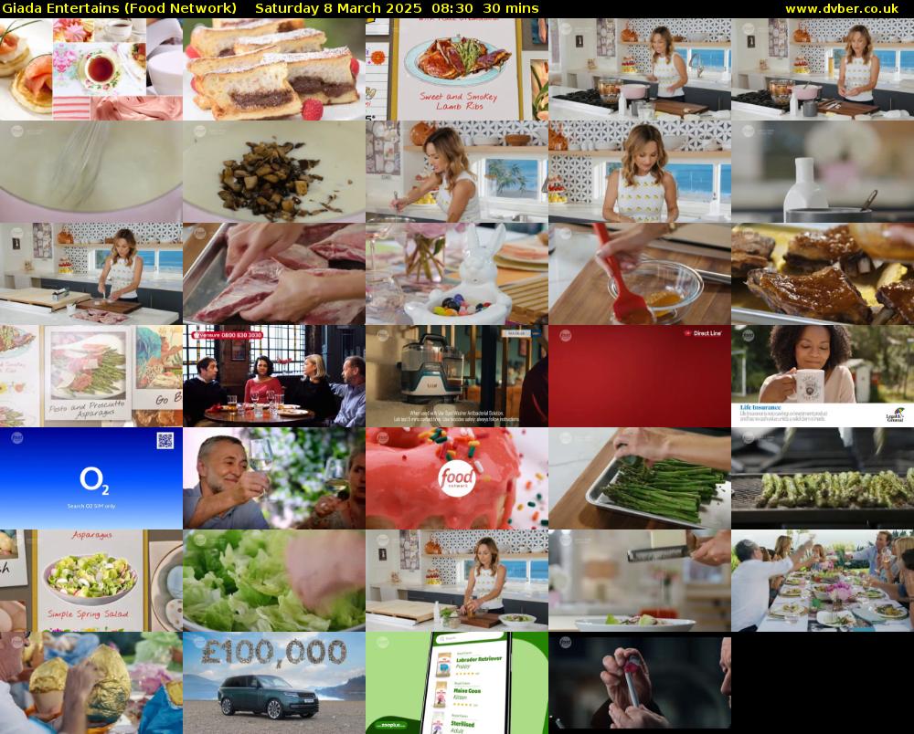 Giada Entertains (Food Network) Saturday 8 March 2025 08:30 - 09:00