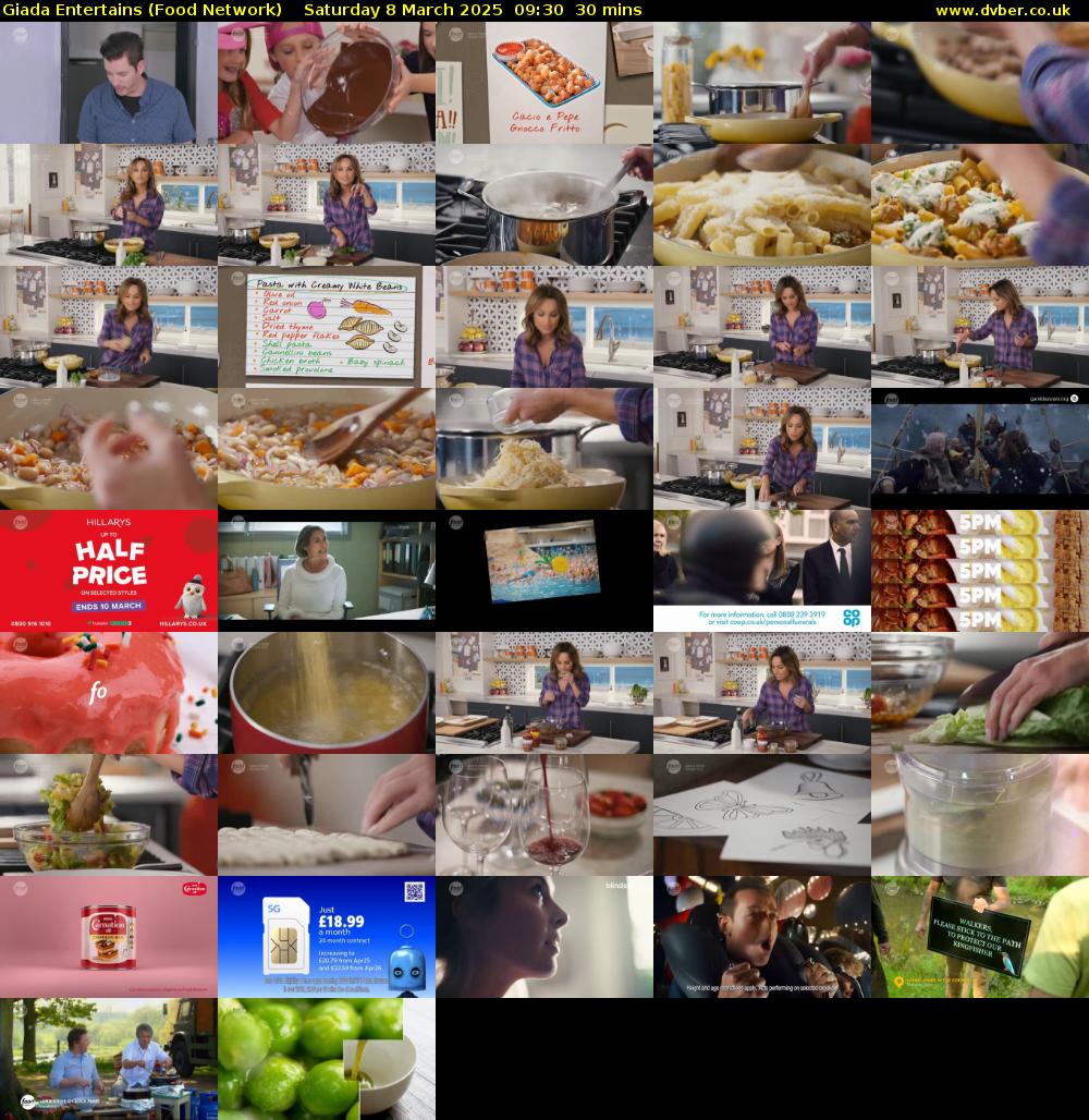 Giada Entertains (Food Network) Saturday 8 March 2025 09:30 - 10:00