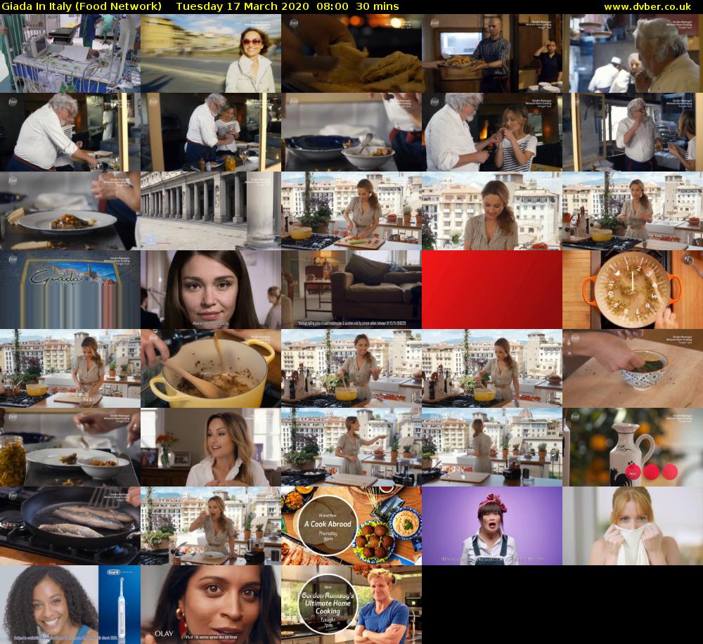 Giada In Italy (Food Network) Tuesday 17 March 2020 08:00 - 08:30