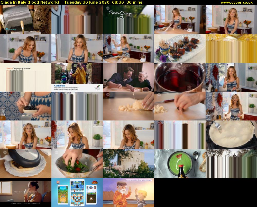 Giada In Italy (Food Network) Tuesday 30 June 2020 08:30 - 09:00