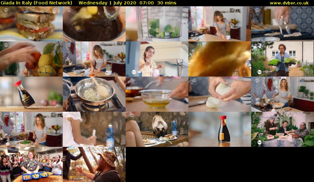 Giada In Italy (Food Network) Wednesday 1 July 2020 07:00 - 07:30
