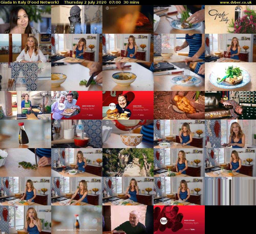 Giada In Italy (Food Network) Thursday 2 July 2020 07:00 - 07:30