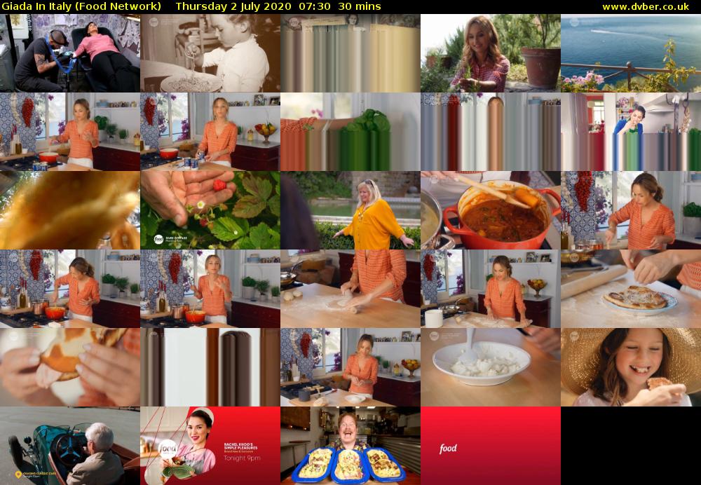 Giada In Italy (Food Network) Thursday 2 July 2020 07:30 - 08:00
