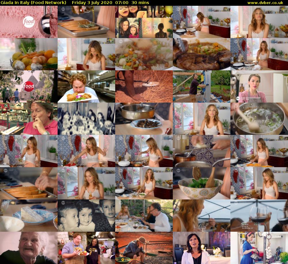 Giada In Italy (Food Network) Friday 3 July 2020 07:00 - 07:30