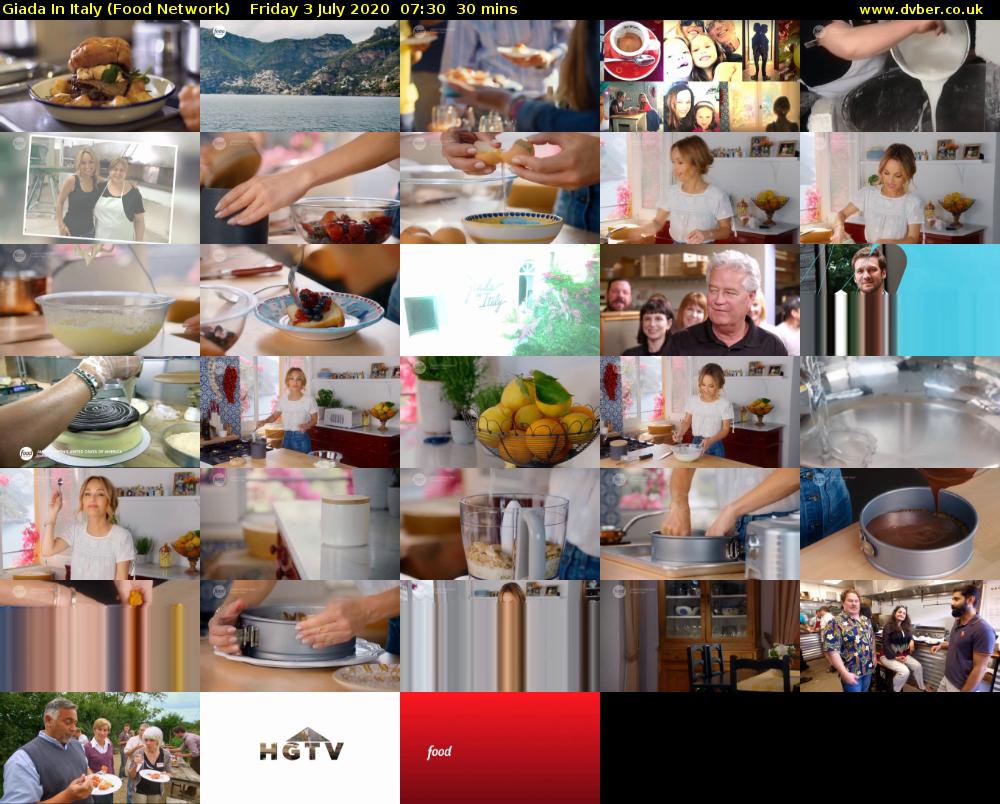 Giada In Italy (Food Network) Friday 3 July 2020 07:30 - 08:00