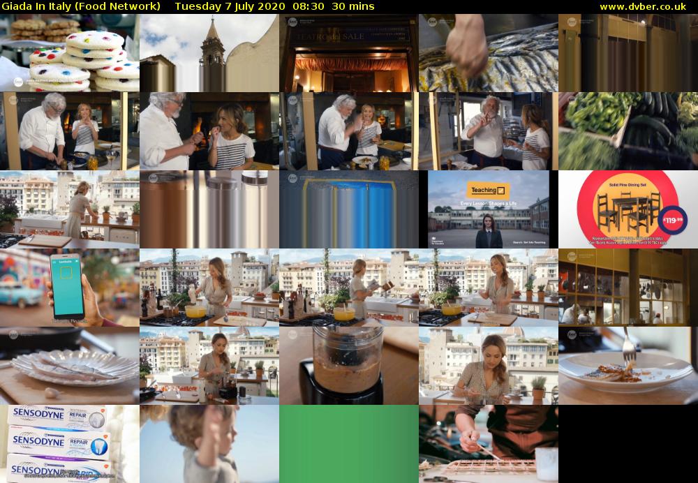 Giada In Italy (Food Network) Tuesday 7 July 2020 08:30 - 09:00