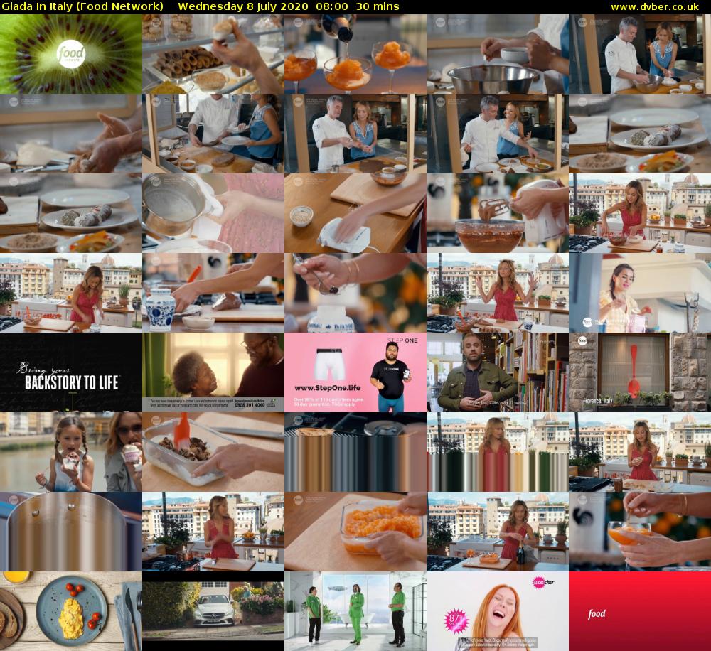 Giada In Italy (Food Network) Wednesday 8 July 2020 08:00 - 08:30