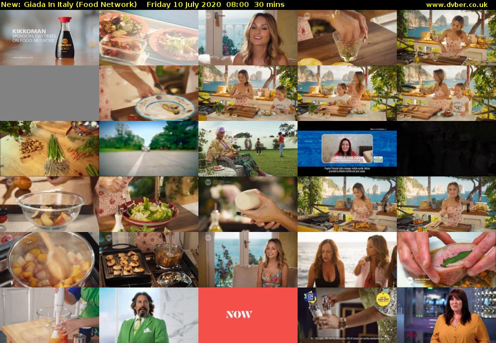 Giada In Italy (Food Network) Friday 10 July 2020 08:00 - 08:30