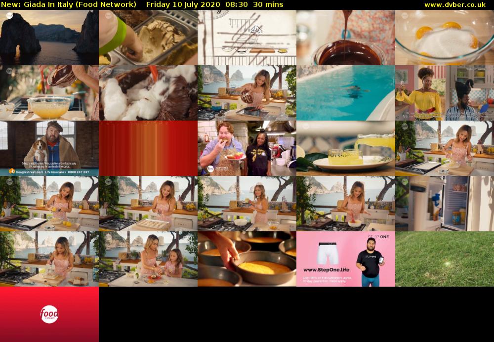 Giada In Italy (Food Network) Friday 10 July 2020 08:30 - 09:00