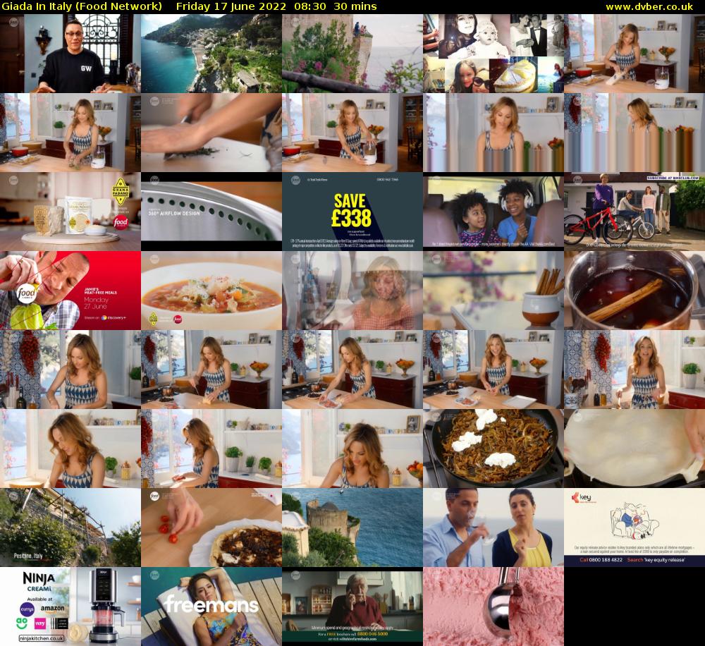 Giada In Italy (Food Network) Friday 17 June 2022 08:30 - 09:00