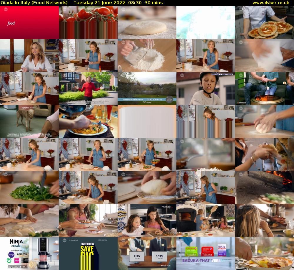Giada In Italy (Food Network) Tuesday 21 June 2022 08:30 - 09:00
