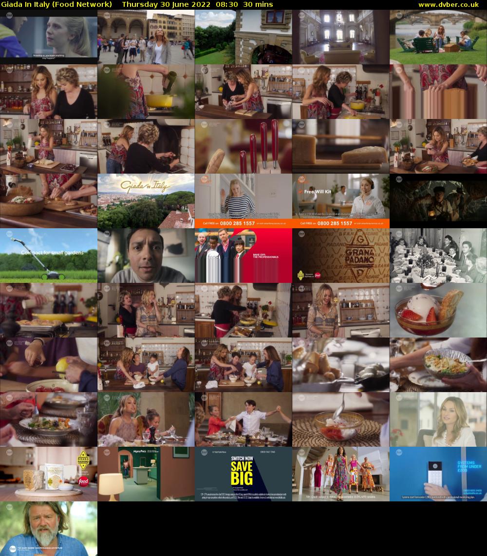 Giada In Italy (Food Network) Thursday 30 June 2022 08:30 - 09:00
