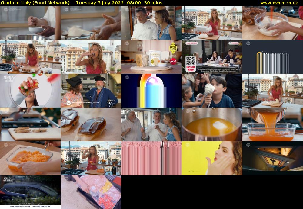 Giada In Italy (Food Network) Tuesday 5 July 2022 08:00 - 08:30