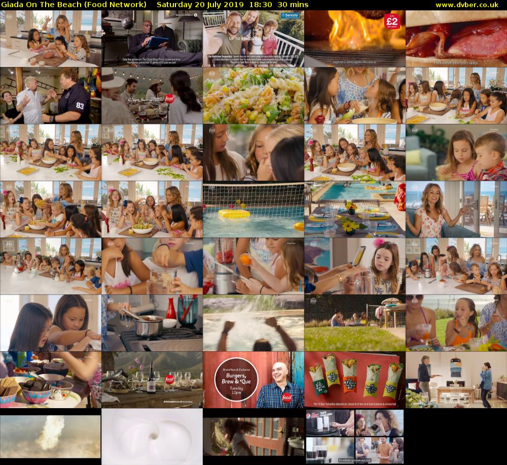 Giada On The Beach (Food Network) Saturday 20 July 2019 18:30 - 19:00