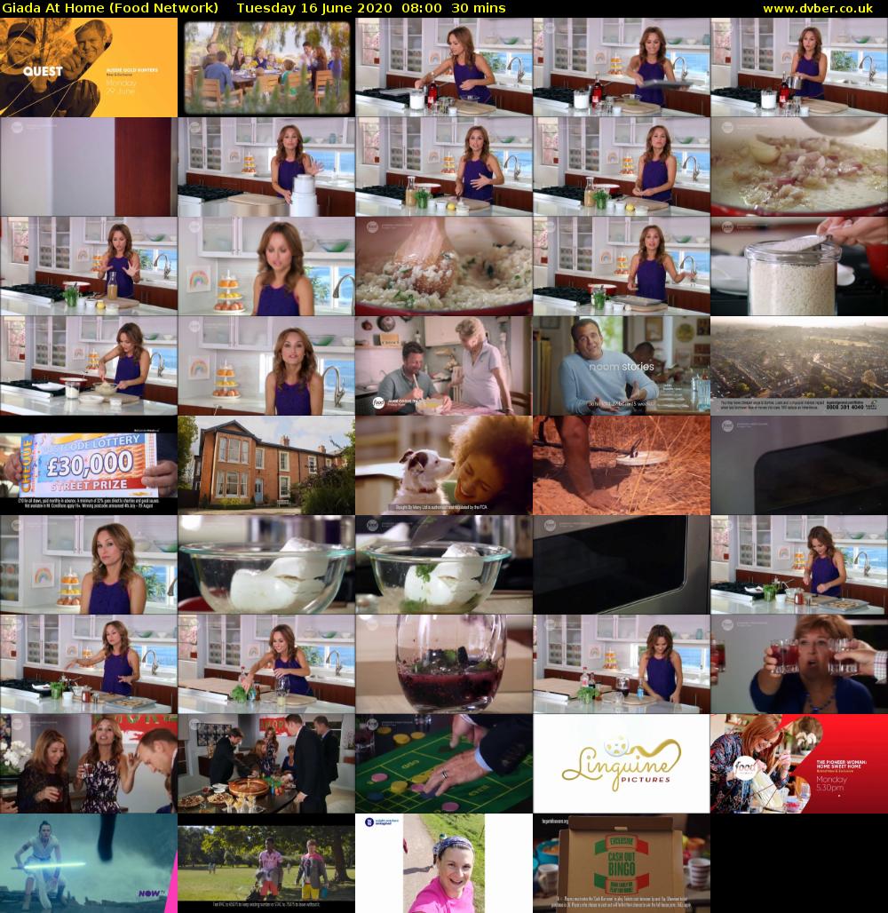 Giada at Home (Food Network) Tuesday 16 June 2020 08:00 - 08:30