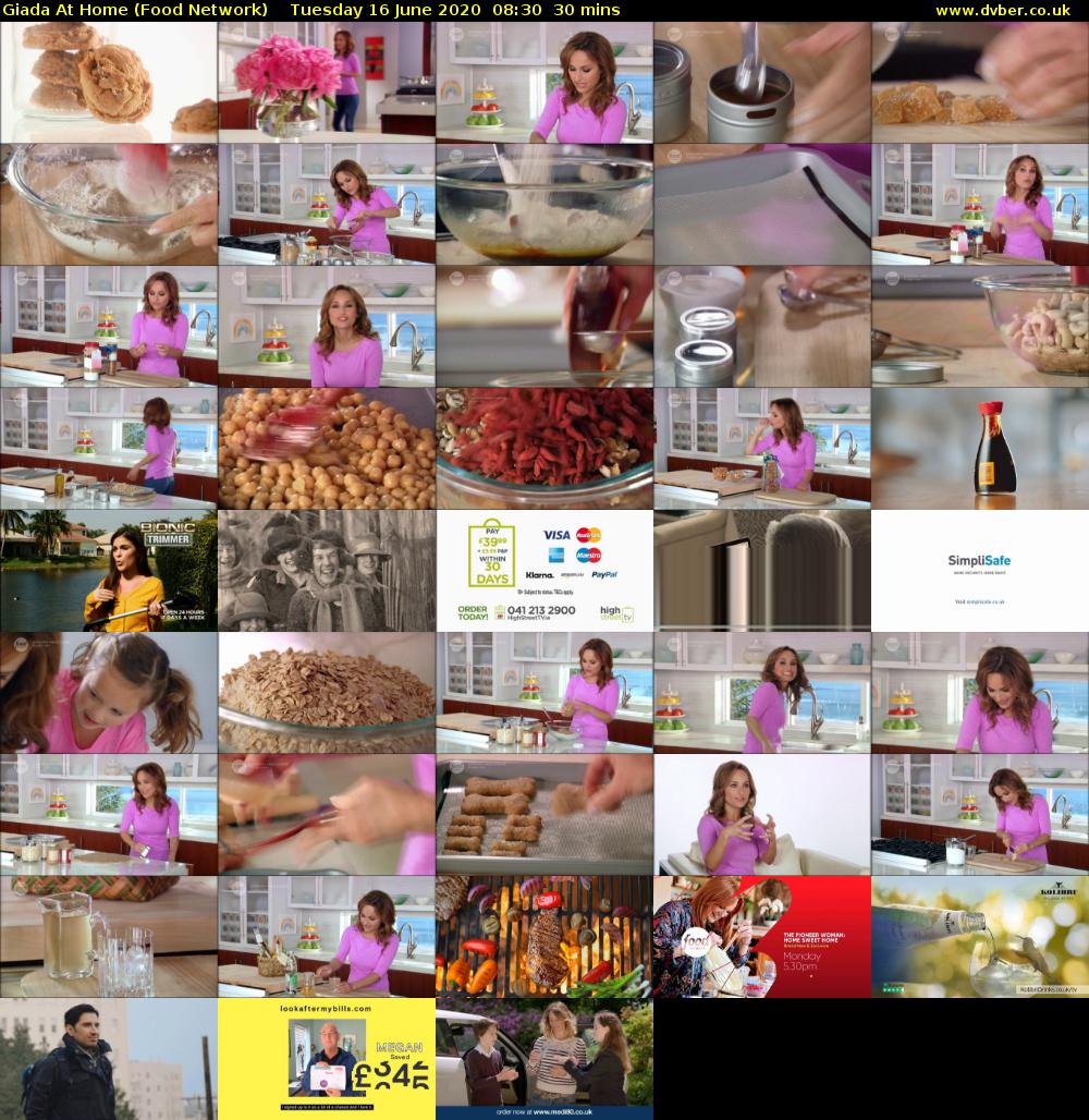 Giada at Home (Food Network) Tuesday 16 June 2020 08:30 - 09:00