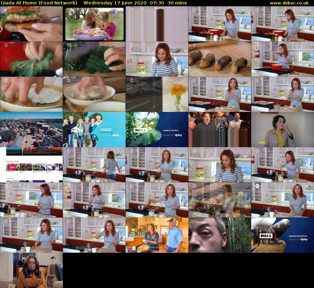 Giada at Home (Food Network) Wednesday 17 June 2020 07:30 - 08:00