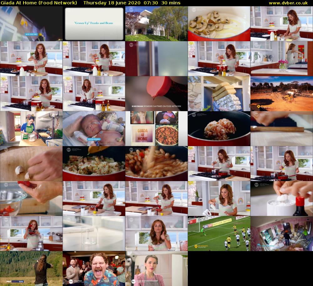 Giada at Home (Food Network) Thursday 18 June 2020 07:30 - 08:00