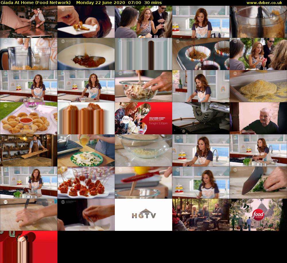 Giada at Home (Food Network) Monday 22 June 2020 07:00 - 07:30