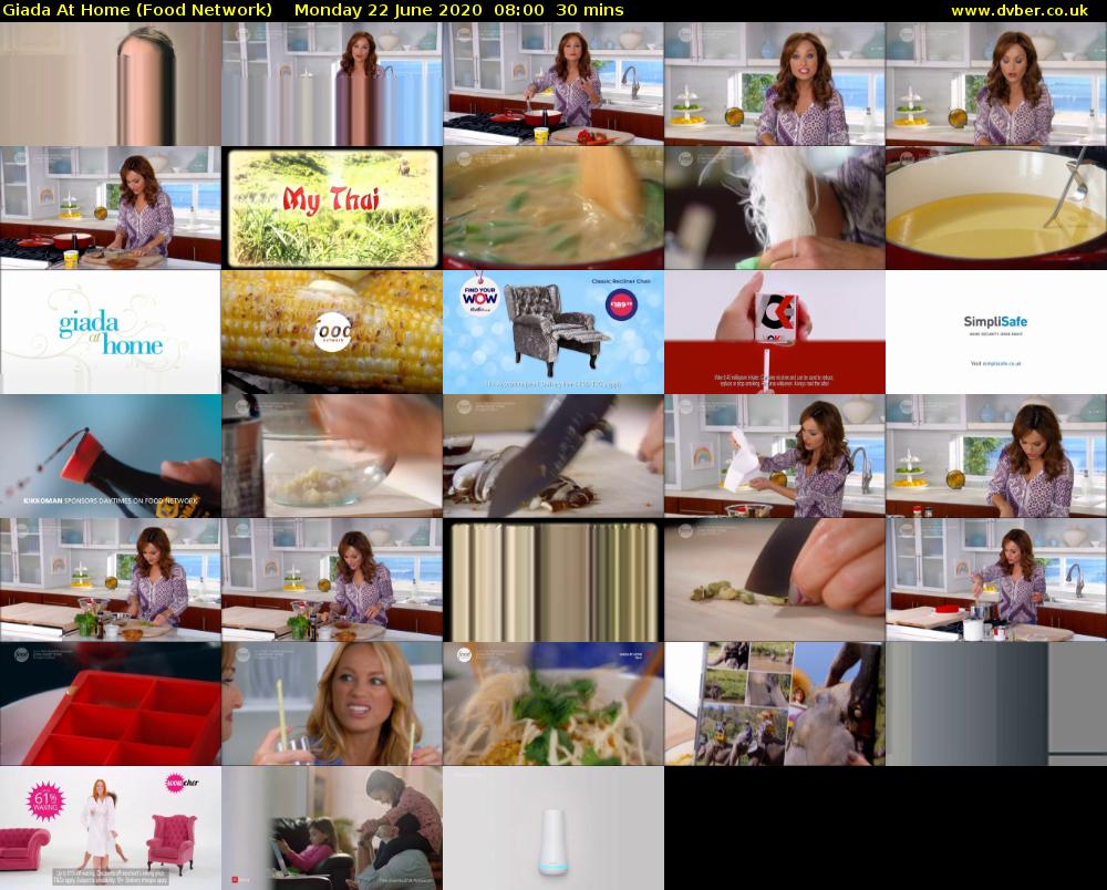 Giada at Home (Food Network) Monday 22 June 2020 08:00 - 08:30