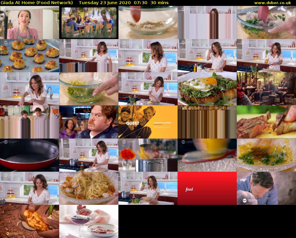 Giada at Home (Food Network) Tuesday 23 June 2020 07:30 - 08:00