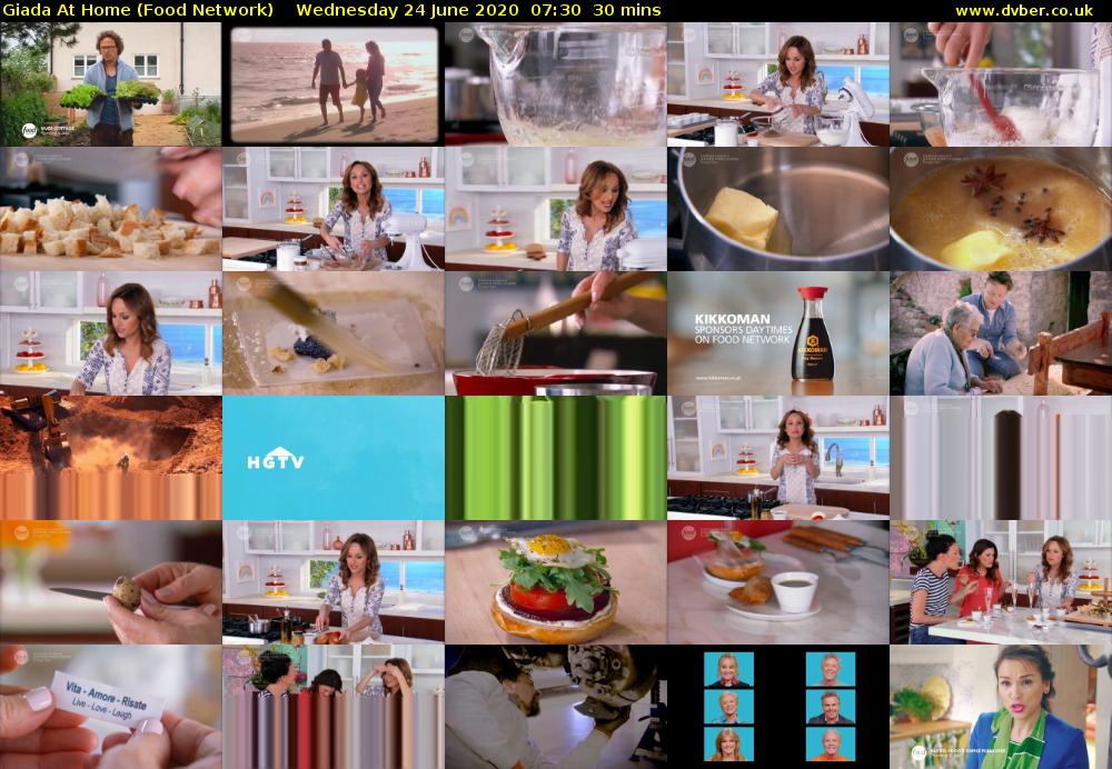 Giada at Home (Food Network) Wednesday 24 June 2020 07:30 - 08:00
