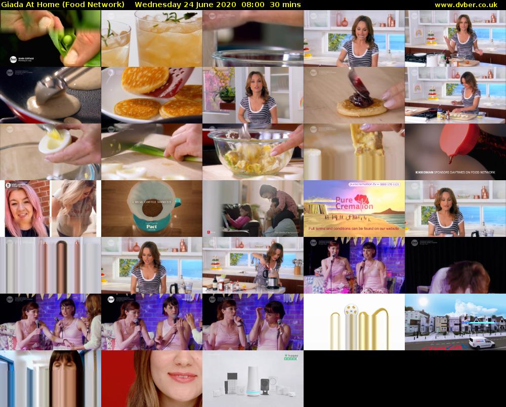 Giada at Home (Food Network) Wednesday 24 June 2020 08:00 - 08:30