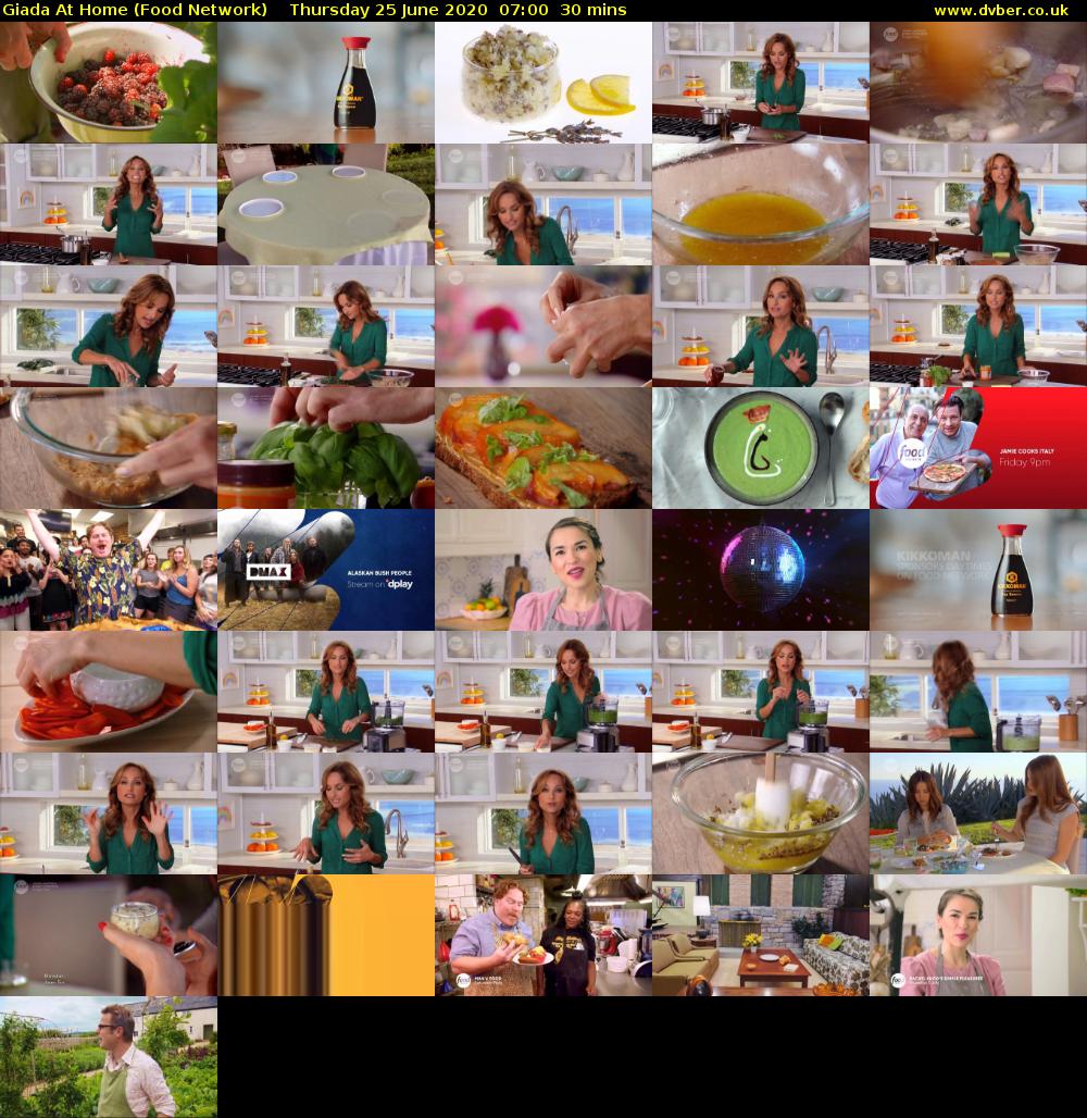 Giada at Home (Food Network) Thursday 25 June 2020 07:00 - 07:30