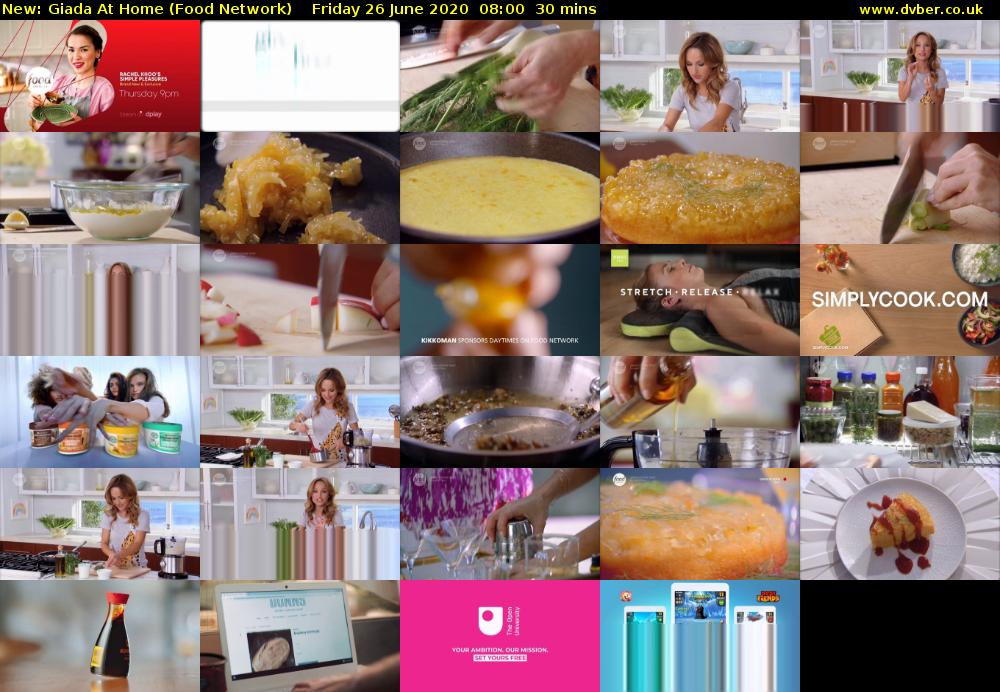 Giada at Home (Food Network) Friday 26 June 2020 08:00 - 08:30
