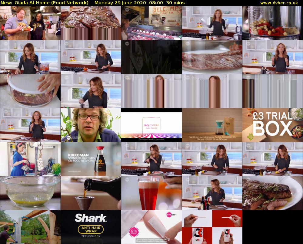 Giada at Home (Food Network) Monday 29 June 2020 08:00 - 08:30