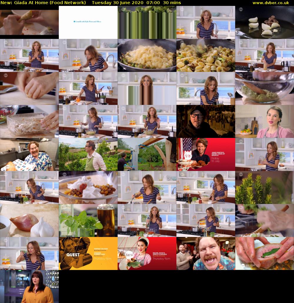 Giada at Home (Food Network) Tuesday 30 June 2020 07:00 - 07:30