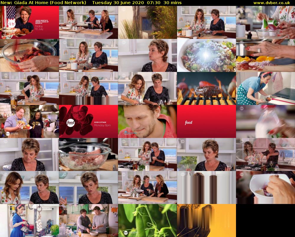 Giada at Home (Food Network) Tuesday 30 June 2020 07:30 - 08:00