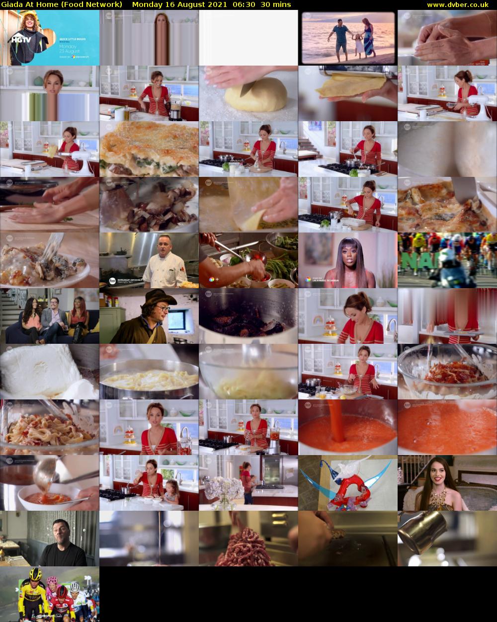 Giada at Home (Food Network) Monday 16 August 2021 06:30 - 07:00