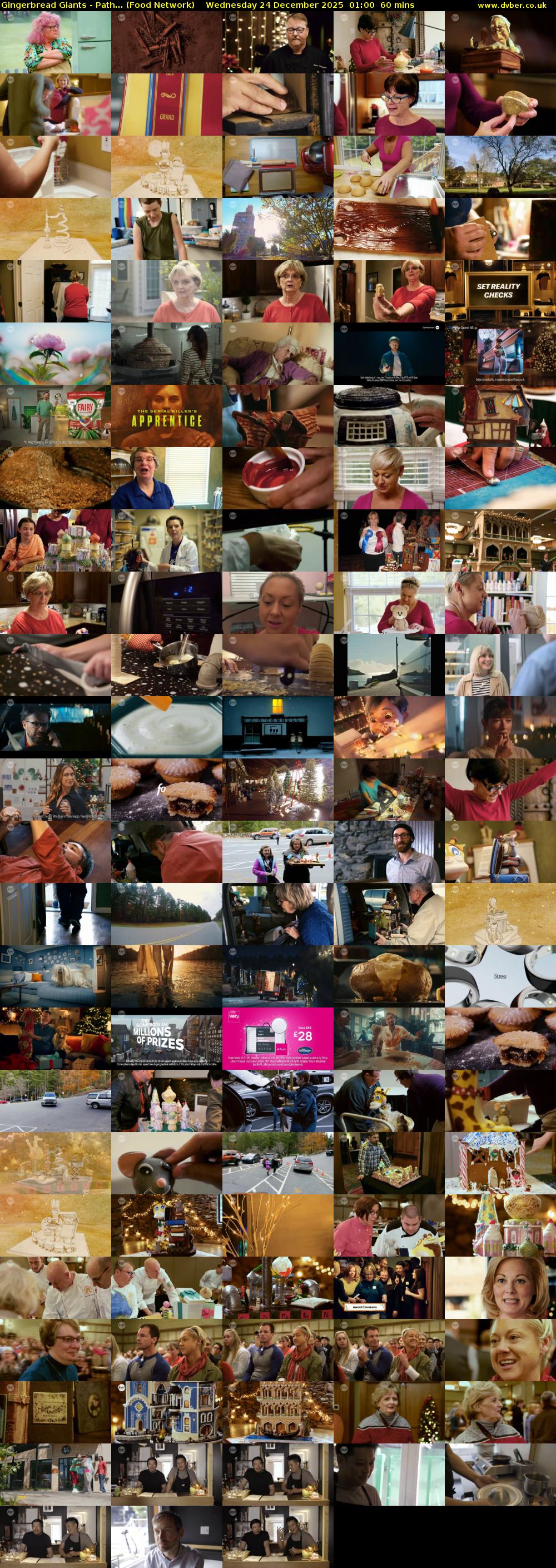 Gingerbread Giants - Path... (Food Network) Wednesday 24 December 2025 01:00 - 02:00