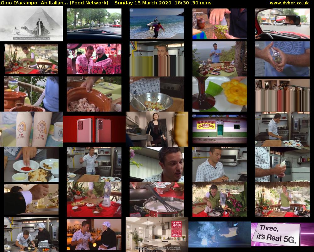 Gino D'acampo: An Italian... (Food Network) Sunday 15 March 2020 18:30 - 19:00