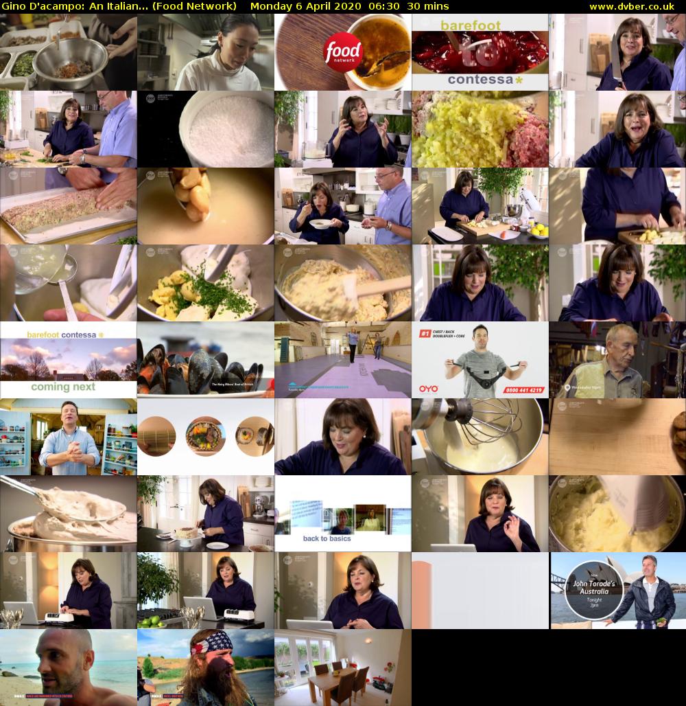 Gino D'acampo: An Italian... (Food Network) Monday 6 April 2020 06:30 - 07:00