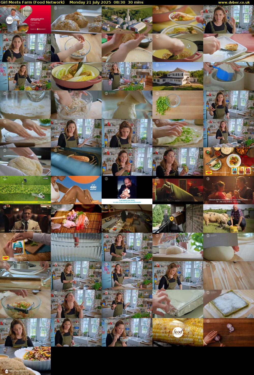 Girl Meets Farm (Food Network) Monday 21 July 2025 08:30 - 09:00