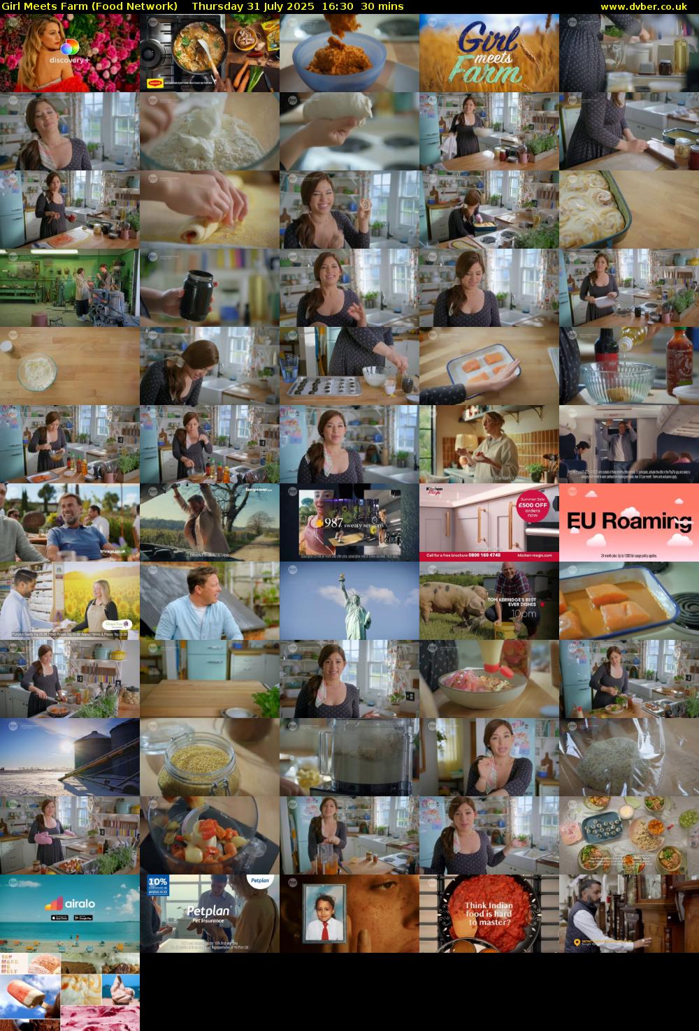 Girl Meets Farm (Food Network) Thursday 31 July 2025 16:30 - 17:00