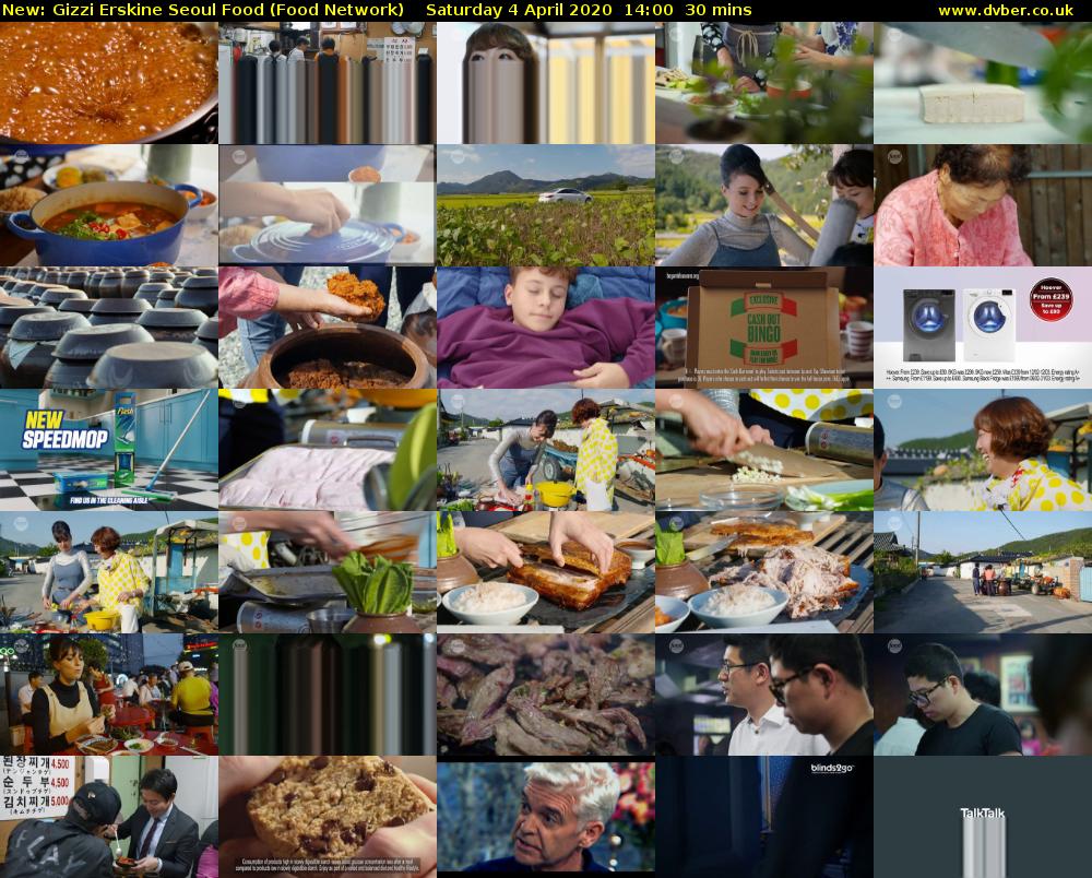 Gizzi Erskine Seoul Food (Food Network) Saturday 4 April 2020 14:00 - 14:30