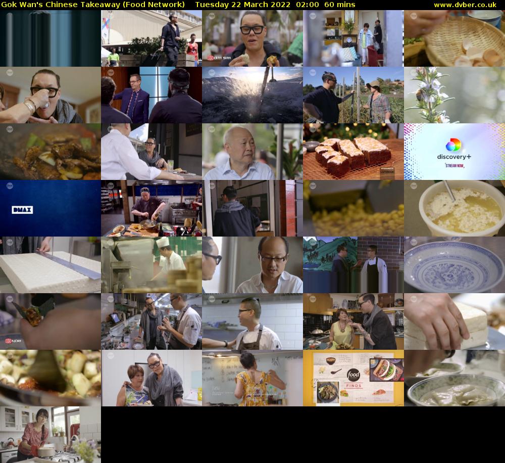 Gok Wan's Chinese Takeaway (Food Network) Tuesday 22 March 2022 02:00 - 03:00