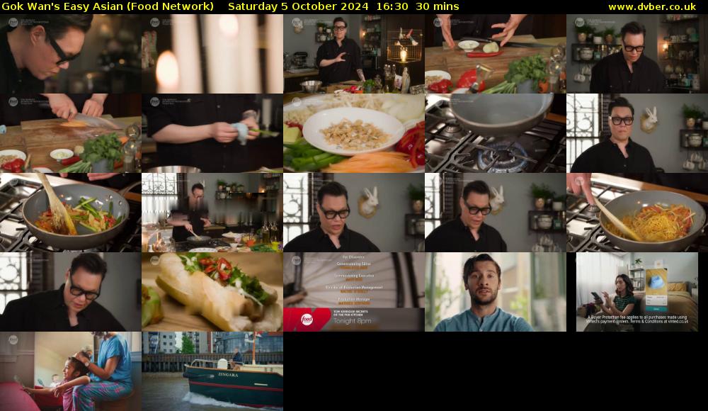 Gok Wan's Easy Asian (Food Network) Saturday 5 October 2024 16:30 - 17:00