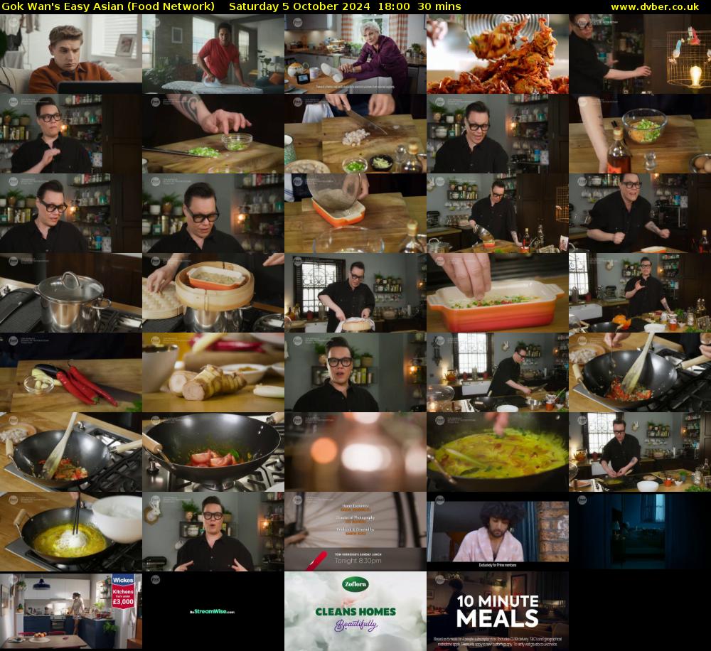 Gok Wan's Easy Asian (Food Network) Saturday 5 October 2024 18:00 - 18:30