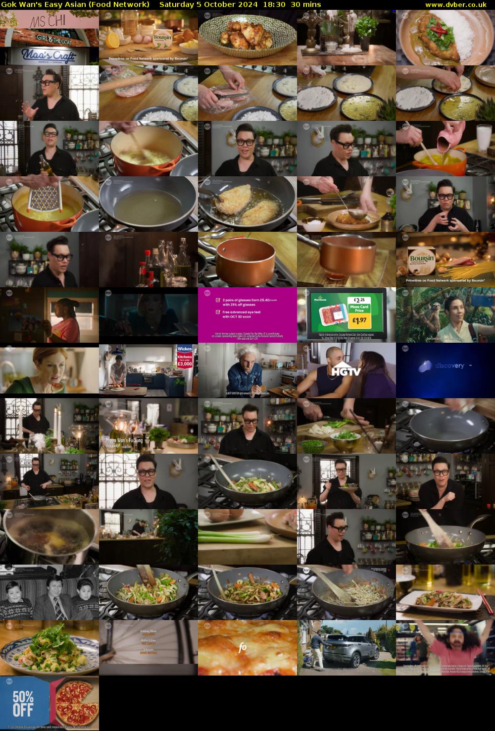 Gok Wan's Easy Asian (Food Network) Saturday 5 October 2024 18:30 - 19:00