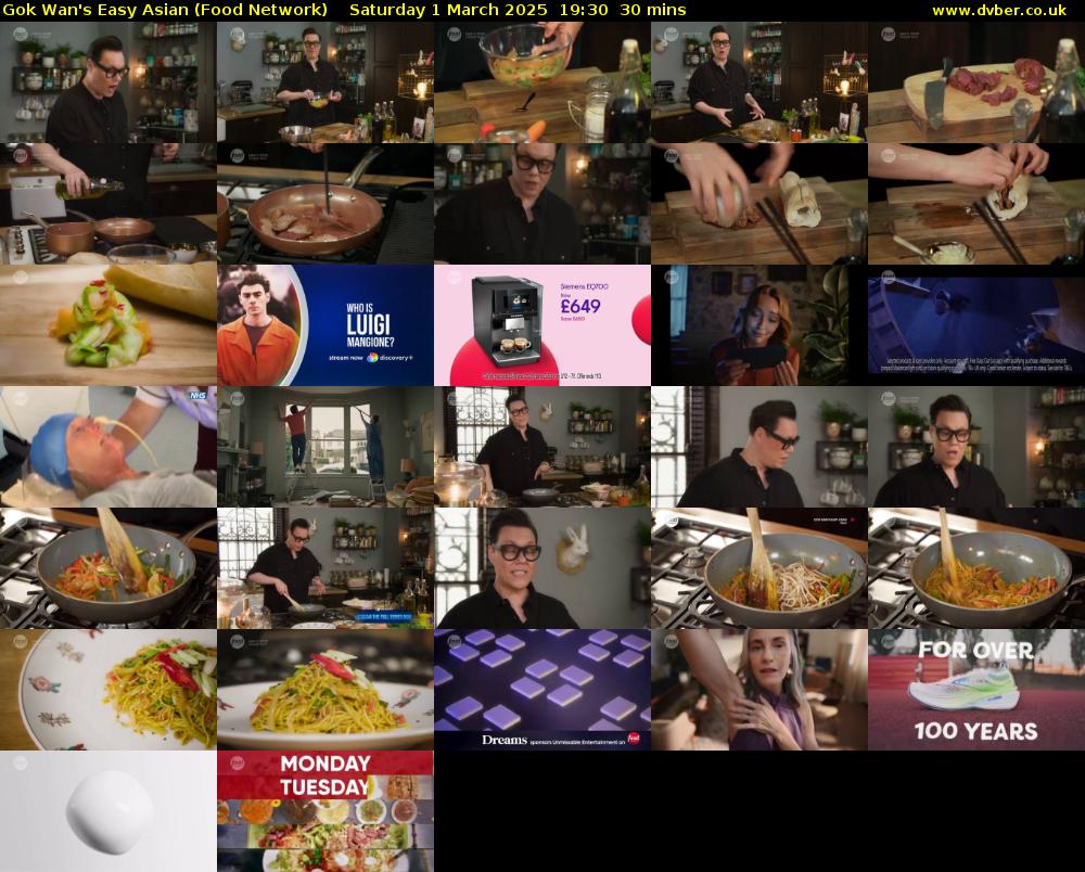 Gok Wan's Easy Asian (Food Network) Saturday 1 March 2025 19:30 - 20:00